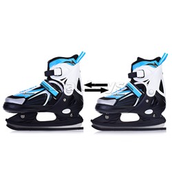 Коньки (размер M35-38) синие, в сумке