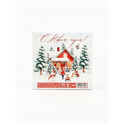 Подарочный набор новогодний, ежедневник А6, 80 листов, термостакан 250 мл «Карусель»