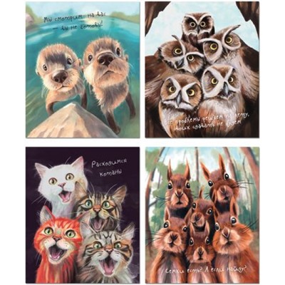 Тетрадь  48л клетка "Мордашки" 3447 Полином