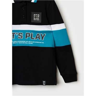 Джемпер трикотажный с воротником поло для мальчиков