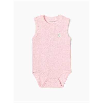 Боди без рукавов Крошка Я Melange, рост 68-74, розовое