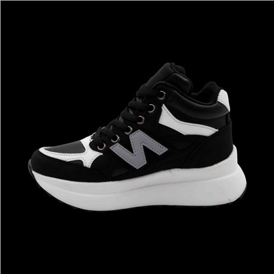 Кроссовки на меху В941-2 черные п/п