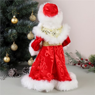 Фигурка Дед Мороз 40 см красный кафтан / 23A14-16 /уп 18/музыкальный