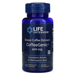 Life Extension, CoffeeGenic, экстракт зеленого кофе 90 овощных капсул