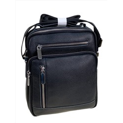 Сумка мужская из натуральной кожи, цвет черный