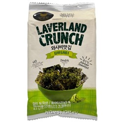 Хрустящая морская капуста со вкусом васаби Manjun, Корея, 4,5 г