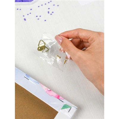 Алмазная мозаика по номерам 30х40 см (НА ПОДРАМНИКЕ) "КОТ В ШАРФЕ" квадратные стразы 70855 Феникс