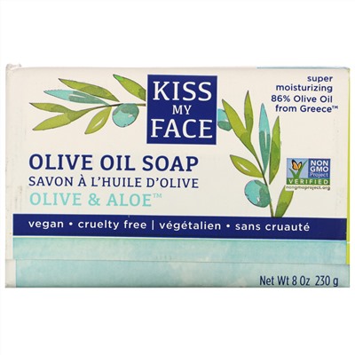 Kiss My Face, Olive Oil Soap, Olive & Aloe, 8 oz (230 g)