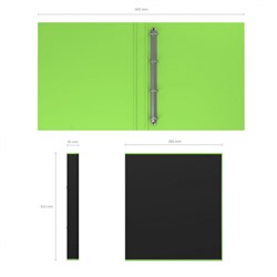 Папка 4 кольца 35мм Accent 51084 салатовая ламинированная ErichKrause