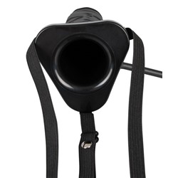 Полый страпон с эффектом увеличения Inflatable Strap-On - 18,5 см.