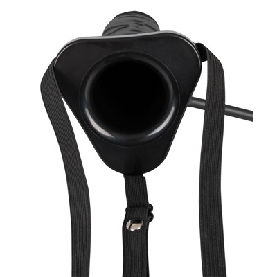 Полый страпон с эффектом увеличения Inflatable Strap-On - 18,5 см.