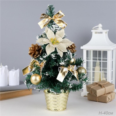 Елка искусственная настольная 40 см / 24H022 /уп 50/золото