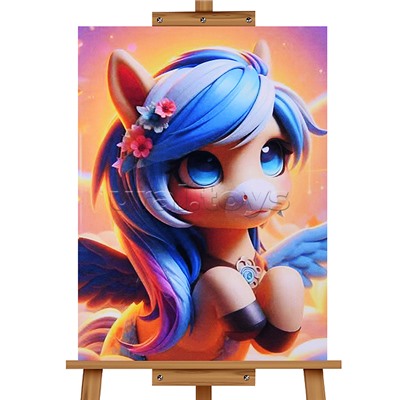 Мозаика алмазная "Маленький единорожка" 30*40см.