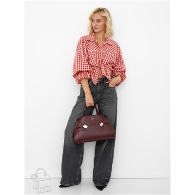 Сумка женская кожаная 98349-2P wine red Velina Fabbiano-Safenta  в Новосибирске