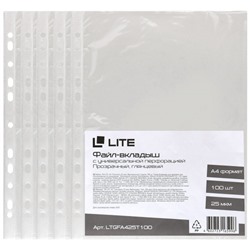 Мультифора(обл. для док-тов)  А4 100 шт/уп. 25 мкм гладкие LTGFA425T100 LITE