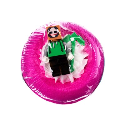 Бомбочка для ванн CUBEHERO розовая, 210 г МИКС