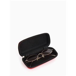 Футляр для очков на молнии, однотонный, размер 15×4×6.5 см, красный