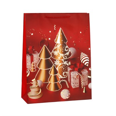 Пакет подарочный 31х40х12 / 9496-L /уп 12/360/Новый год