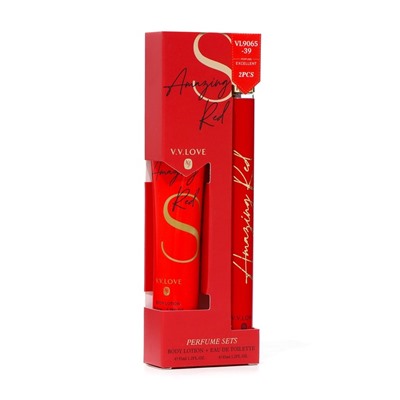 Парфюмерный набор женский Amazing red: Туалетная вода, 35мл + Лосьон для тела, 35мл