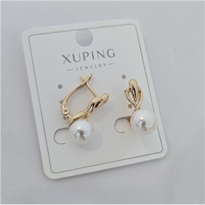 Серьги коллекция "Xuping" покрытие позолота, вставка: искусственный жемчуг, арт.004.061