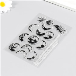 Штамп для творчества силикон "Фазы луны" 16х11 см