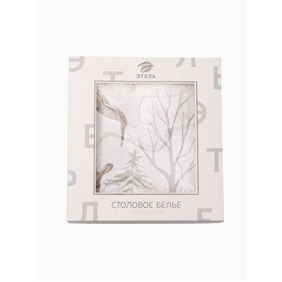 УЦЕНКА Скатерть Этель "Новогоднее чудо" d=150см +/-3см с ВГМО, 100%хл, саржа 190гр/м2