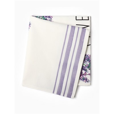 Полотенце «Этель» Lavender, белое, фиолетовое, 40×73 см