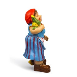 Садовая фигура из полистоуна «Дачница в платье», 55×25×30 см