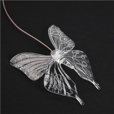 Садовый светильник «Бабочки», уличный, на солнечной батарее, 6 LED, свечение мульти