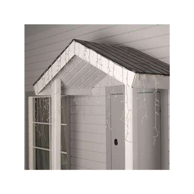 Гирлянда «Бахрома» 3×0.9 м, IP44, УМС, прозрачная нить, 232 LED, свечение мульти, 220 В