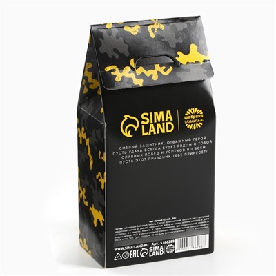 Чай подарочный «23 февраля», чёрный с чабрецом, 50 г