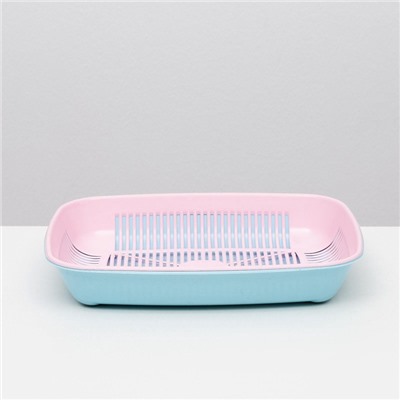 Туалет округлый с сеткой 33.5×25×6 см, розовый/голубой