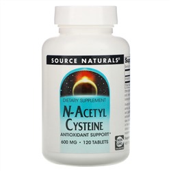Source Naturals, N-ацетилцистеин, 600 мг, 120 таблеток