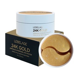 Lebelage Гидрогелевые патчи для глаз с экстрактом золота / Dr.24K Gold Hydrogel Eye Patch, 60 шт.