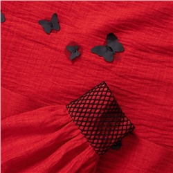 Рубашка нарядная, Нежный шум (красная)