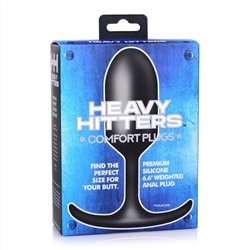 Черная анальная пробка с утяжелением Premium Silicone Weighted Anal Plug XL - 16,8 см.