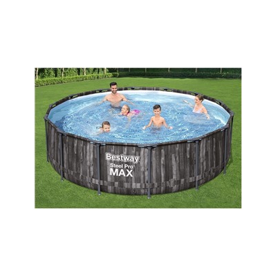 Бассейн каркасный Bestway Steel Pro 5614Z, 427×107 см, фильтр-насос, лестница, тент, круглый