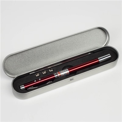 Лазерная указка, выдвижная, 3 в 1: 670 нм, от батареек 3×LR44, красный луч, 15×1 см