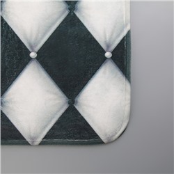Коврики для ванной и туалета Доляна «Ромбы», 3 шт.: 37×45, 37×45, 45×75 см