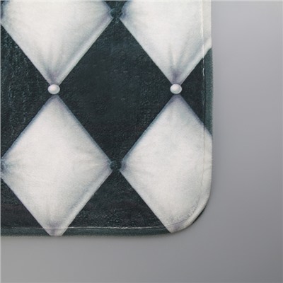Коврики для ванной и туалета Доляна «Ромбы», 3 шт.: 37×45, 37×45, 45×75 см