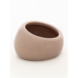 Миска керамическая для грызунов со скошенным краем 30 мл 5.7×5.7×3.5 см, серая