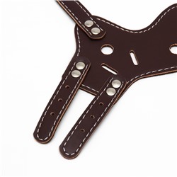 Намордник из прессованной кожи регулируемый, №2, ДН 5 см, ОМ 15-22 см, коричневый