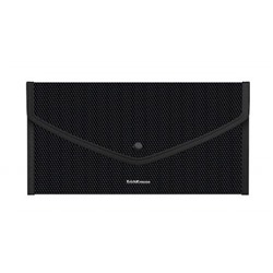 Папка с кнопкой  260х140 мм Travel 180мкм обшитая, с текстильной вставкой Diamond Total Black непрозрачная 55078 ErichKrause