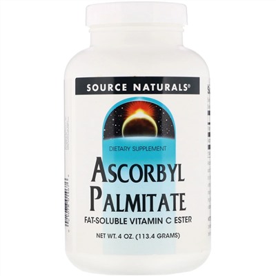 Source Naturals, Аскорбилпальмитат, порошок, 4 унции (113,4 г)
