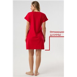 Туника новогодняя домашняя большие размеры Туж-гном (Красный)