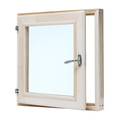 Окно для бани, 50×50 см, двойное стекло, липа, «Добропаровъ»