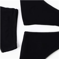 Трусы женские бразилиана Mark Formelle, набор 3 шт., чёрные, размер 48 (L)