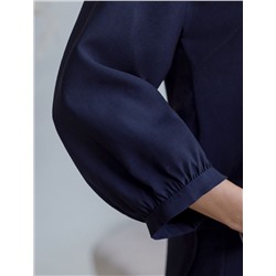 Укороченная блузка с V вырезом из плотного лиоцелла