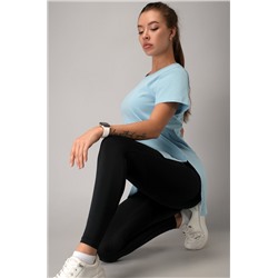 Женская удлиненная футболка с разрезами Happyfox