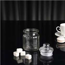 Банка для сыпучих Доляна «Лада», 250 мл, 7.5×12 см, стекло, прозрачная